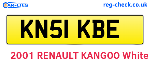 KN51KBE are the vehicle registration plates.