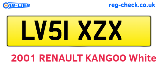 LV51XZX are the vehicle registration plates.