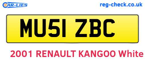 MU51ZBC are the vehicle registration plates.