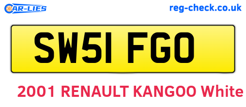 SW51FGO are the vehicle registration plates.