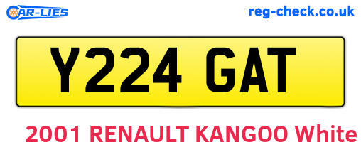 Y224GAT are the vehicle registration plates.
