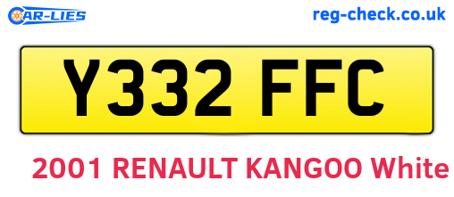 Y332FFC are the vehicle registration plates.