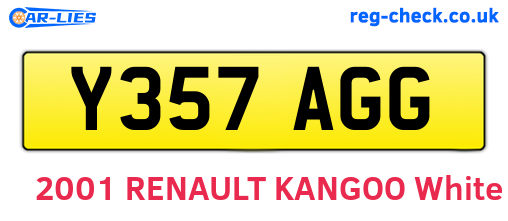 Y357AGG are the vehicle registration plates.