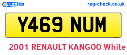 Y469NUM are the vehicle registration plates.