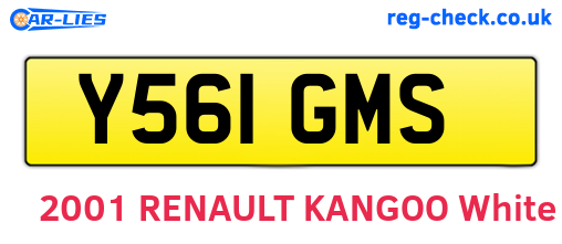 Y561GMS are the vehicle registration plates.