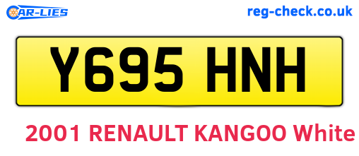 Y695HNH are the vehicle registration plates.