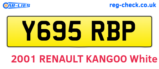 Y695RBP are the vehicle registration plates.