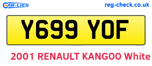 Y699YOF are the vehicle registration plates.