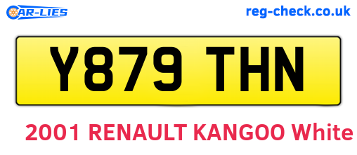 Y879THN are the vehicle registration plates.