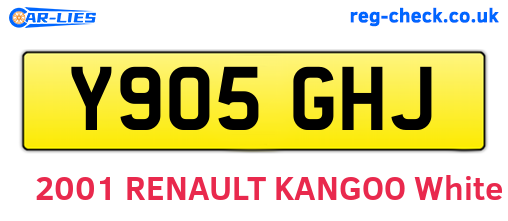 Y905GHJ are the vehicle registration plates.