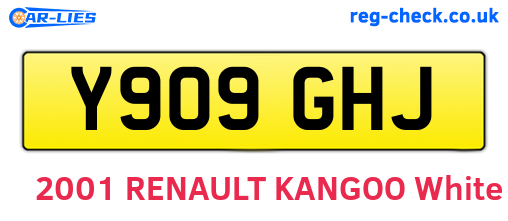 Y909GHJ are the vehicle registration plates.