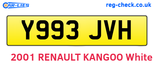Y993JVH are the vehicle registration plates.