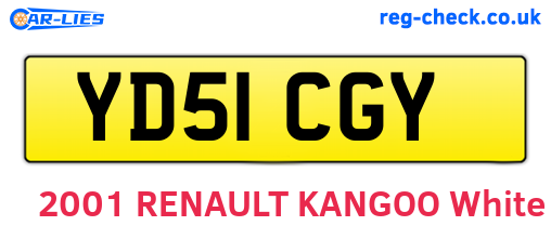 YD51CGY are the vehicle registration plates.