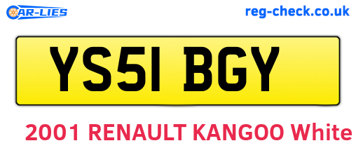 YS51BGY are the vehicle registration plates.