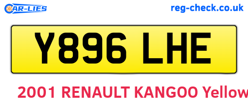 Y896LHE are the vehicle registration plates.