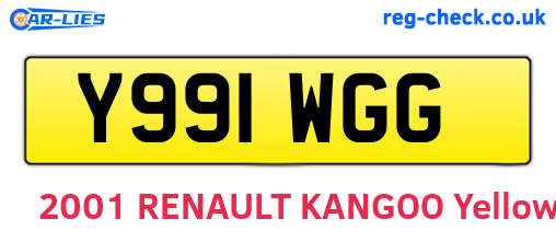 Y991WGG are the vehicle registration plates.