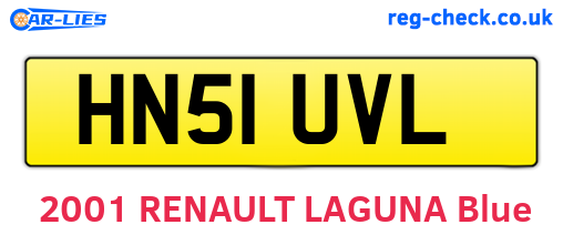 HN51UVL are the vehicle registration plates.