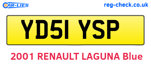 YD51YSP are the vehicle registration plates.