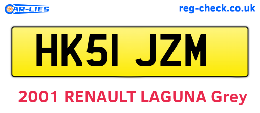 HK51JZM are the vehicle registration plates.
