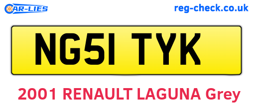 NG51TYK are the vehicle registration plates.