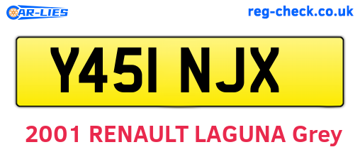 Y451NJX are the vehicle registration plates.