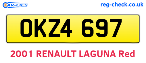 OKZ4697 are the vehicle registration plates.
