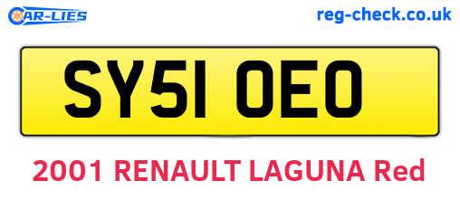 SY51OEO are the vehicle registration plates.