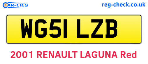 WG51LZB are the vehicle registration plates.