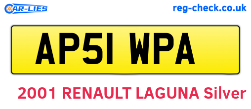 AP51WPA are the vehicle registration plates.