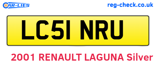 LC51NRU are the vehicle registration plates.