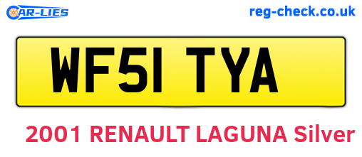 WF51TYA are the vehicle registration plates.