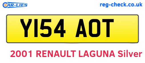 Y154AOT are the vehicle registration plates.