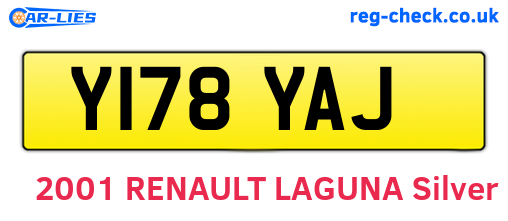 Y178YAJ are the vehicle registration plates.