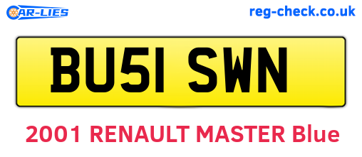 BU51SWN are the vehicle registration plates.