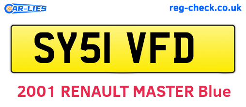 SY51VFD are the vehicle registration plates.