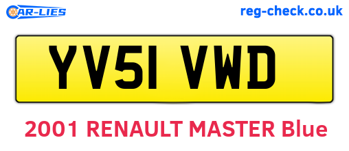 YV51VWD are the vehicle registration plates.