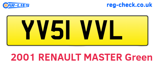 YV51VVL are the vehicle registration plates.