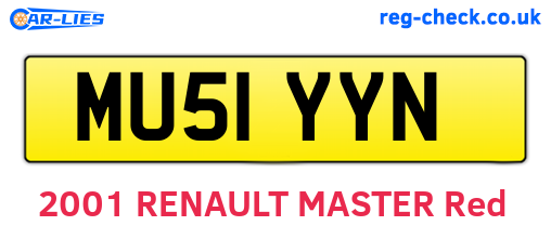 MU51YYN are the vehicle registration plates.
