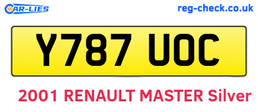Y787UOC are the vehicle registration plates.