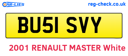 BU51SVY are the vehicle registration plates.