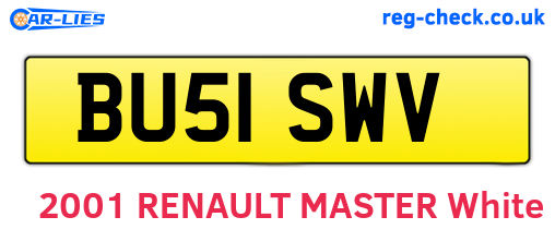 BU51SWV are the vehicle registration plates.