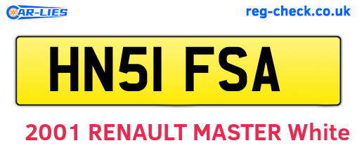 HN51FSA are the vehicle registration plates.
