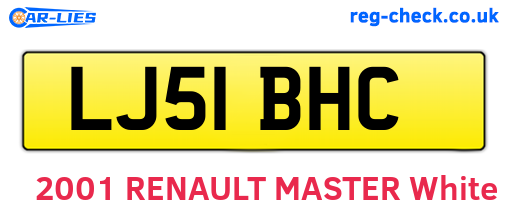 LJ51BHC are the vehicle registration plates.