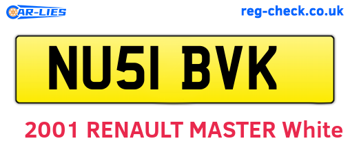 NU51BVK are the vehicle registration plates.