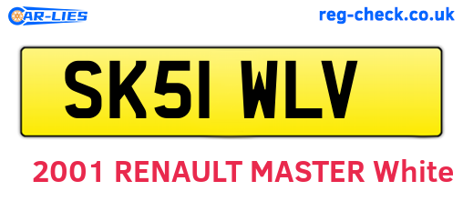 SK51WLV are the vehicle registration plates.
