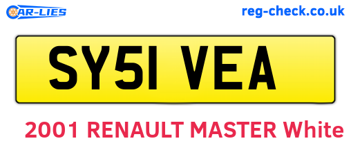 SY51VEA are the vehicle registration plates.