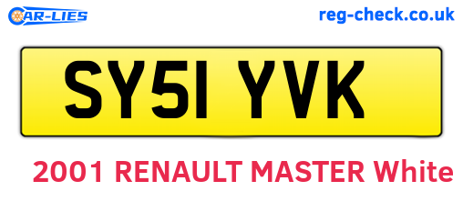 SY51YVK are the vehicle registration plates.