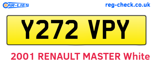Y272VPY are the vehicle registration plates.