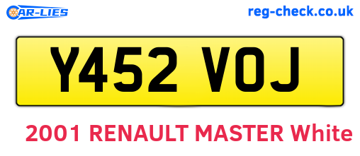 Y452VOJ are the vehicle registration plates.
