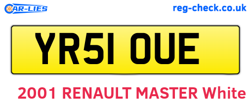 YR51OUE are the vehicle registration plates.